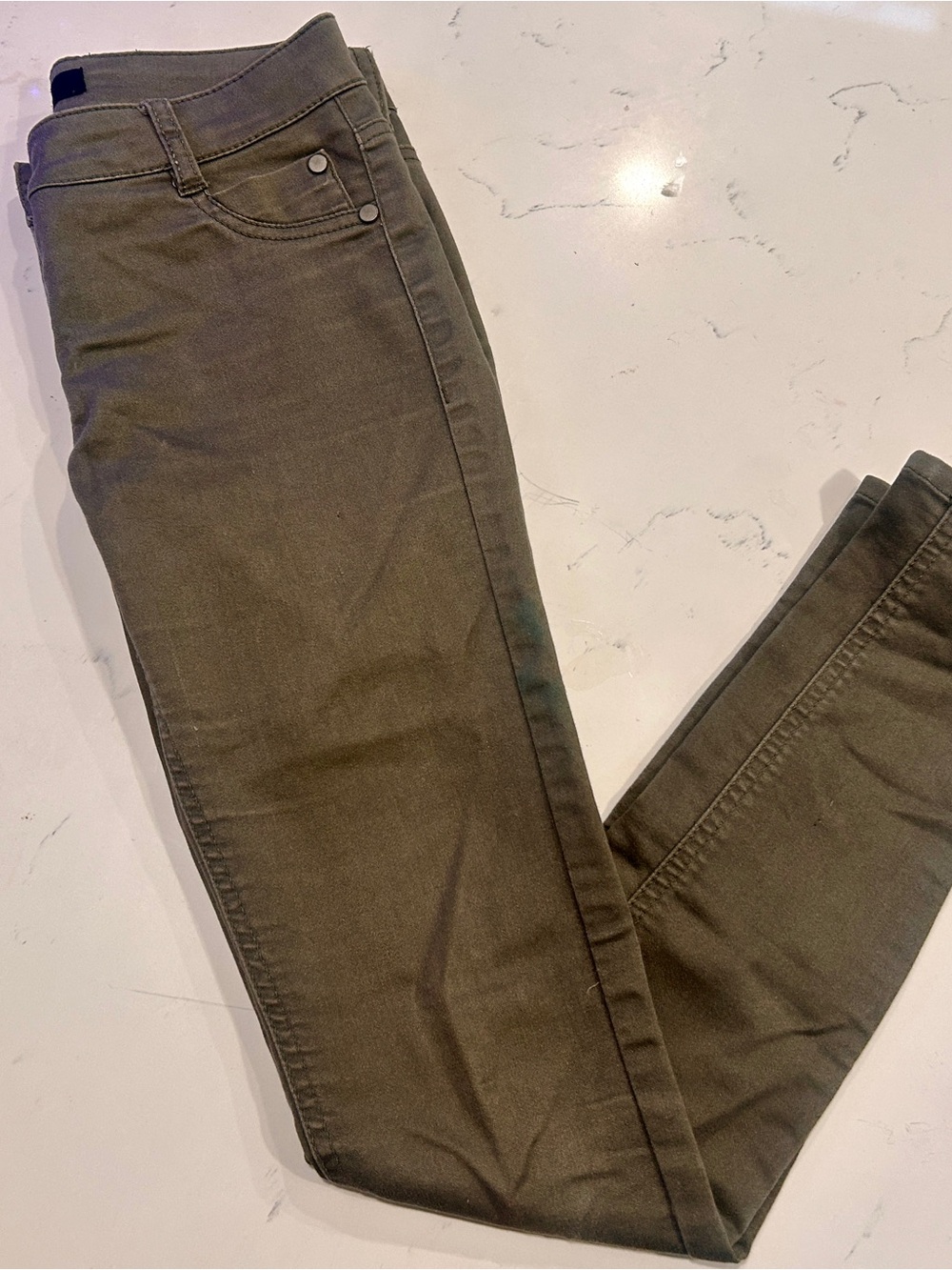 Tinseltown Olive Green Slim Jeans